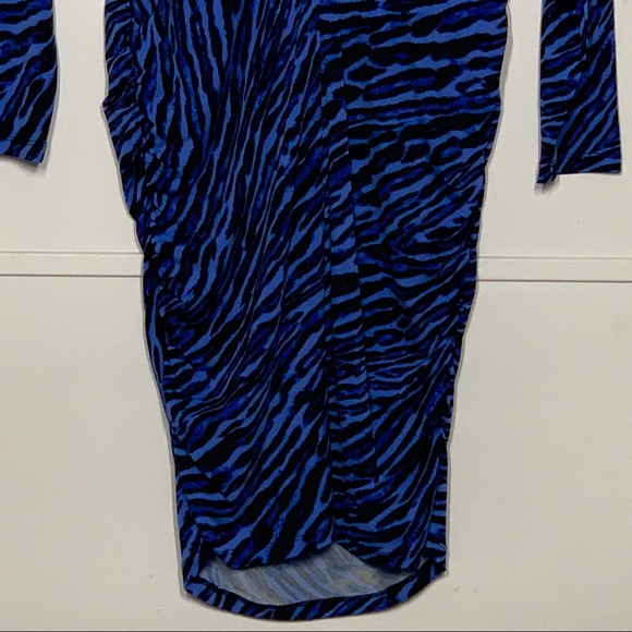 Michael Kors Bodycon Zebra Print Midi Dress - Picture 7 of 11